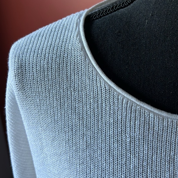 Eileen Fisher white 3/4 Length sleeve knit - Picture 3 of 5